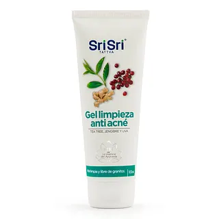 Gel de Limpieza Anti Acne Tea Tree / Jengibre / Uva x 100 ml (Sri Sri)