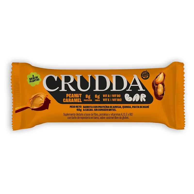 Barra Crudda Bar Sabor Peanut Caramel x 40 gr (Crudda)