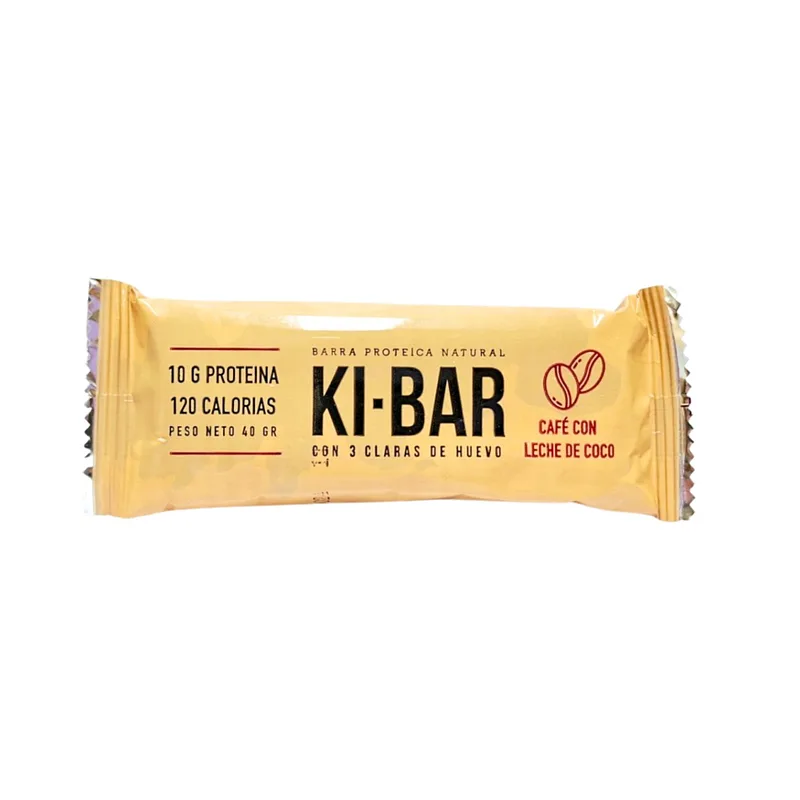 Barra de Proteina Natural Sabor Cafe x 40 gr (Ki-Bar)
