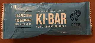 Barra de Proteina Natural Sabor Coco x 40 gr (Ki-Bar)