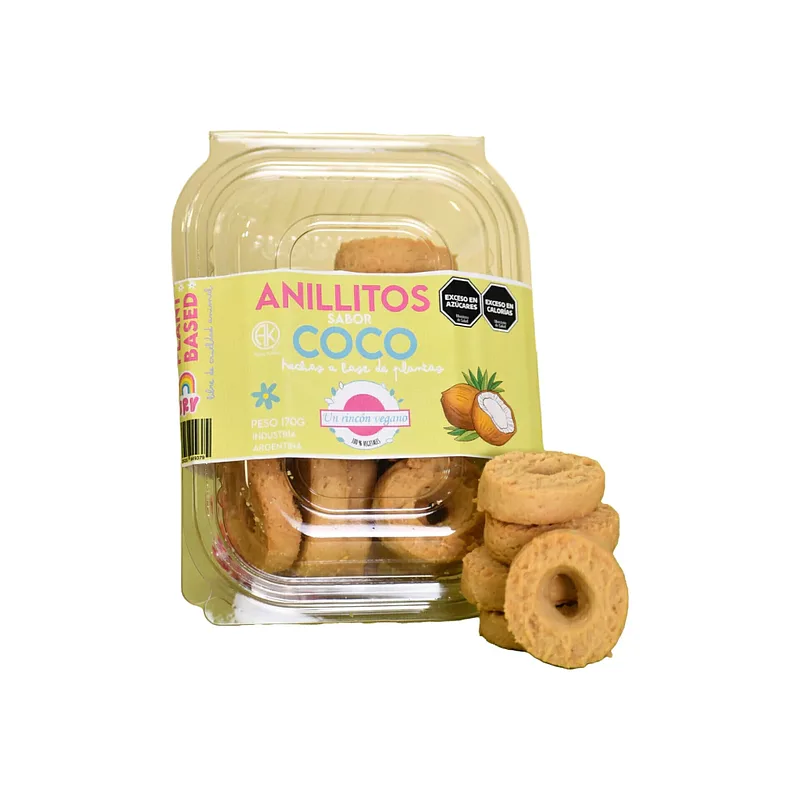 Anillitos Sabor Coco x 170 gr (Un Rincon Vegano)