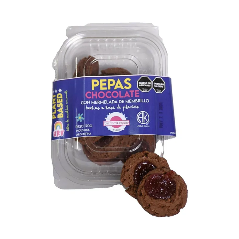 Pepas de Chocolate con Mermelada de Membrillo x 170 gr (Un Rincon Vegano)
