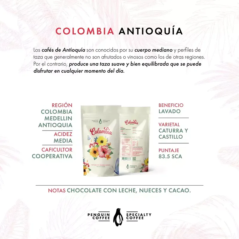 Cafe Colombia x 250 gr (Penguin Coffee)