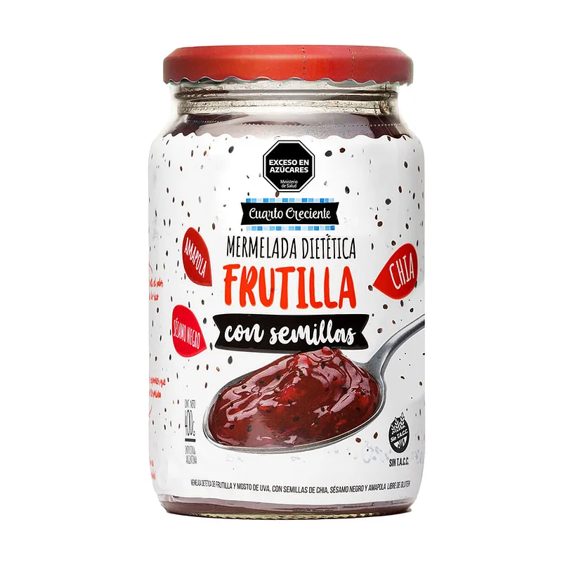 Mermelada con Semillas Frutilla x 400 gr (Cuarto Creciente)