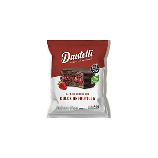 Alfajor Relleno de Dulce de Frutillas (Dantelli)