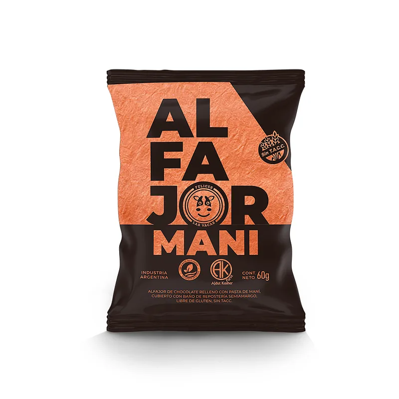 Alfajor Negro de Chocolate x 60 gr (Felices Las Vacas)