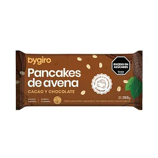 Pancakes de Avena Cacao y Chocolate x 4 u (Bygiro)