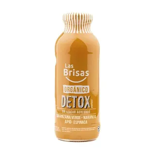 Jugo Detox Organico Manzana Verde, Naranja, Apio y Espinaca x 330 ml (Las Brisas)