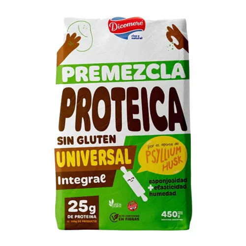 Premezcla Proteica Pan Integral con Psyllium Husk x 450 gr (Dicomere)