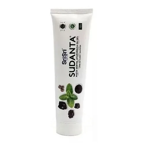 Sudanta Half Pasta Dental Ayurvedica en Gel Libre de Fluor x 50 gr (Sri Sri)