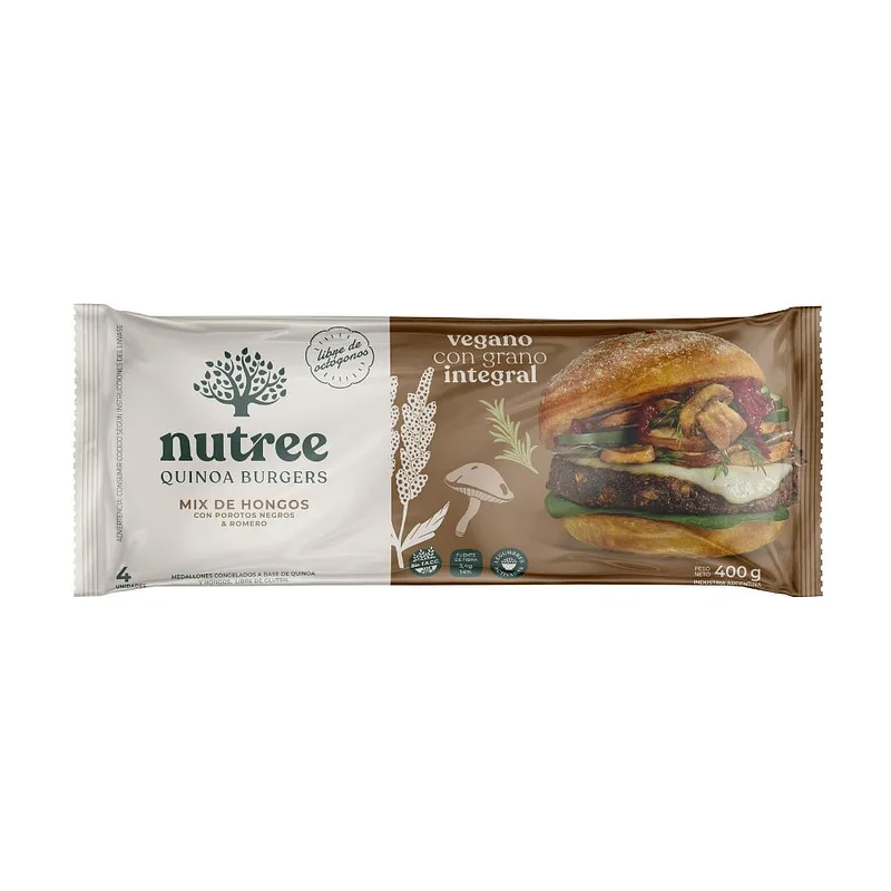 Medallones de Quinoa y Mix de Hongos x 4 u (Nutree)