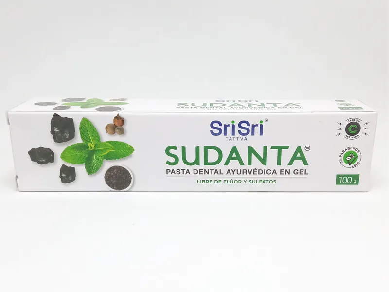 Sudanta Pasta Dental Ayurvedica en Gel Libre de Fluor x 100 gr (Sri Sri)
