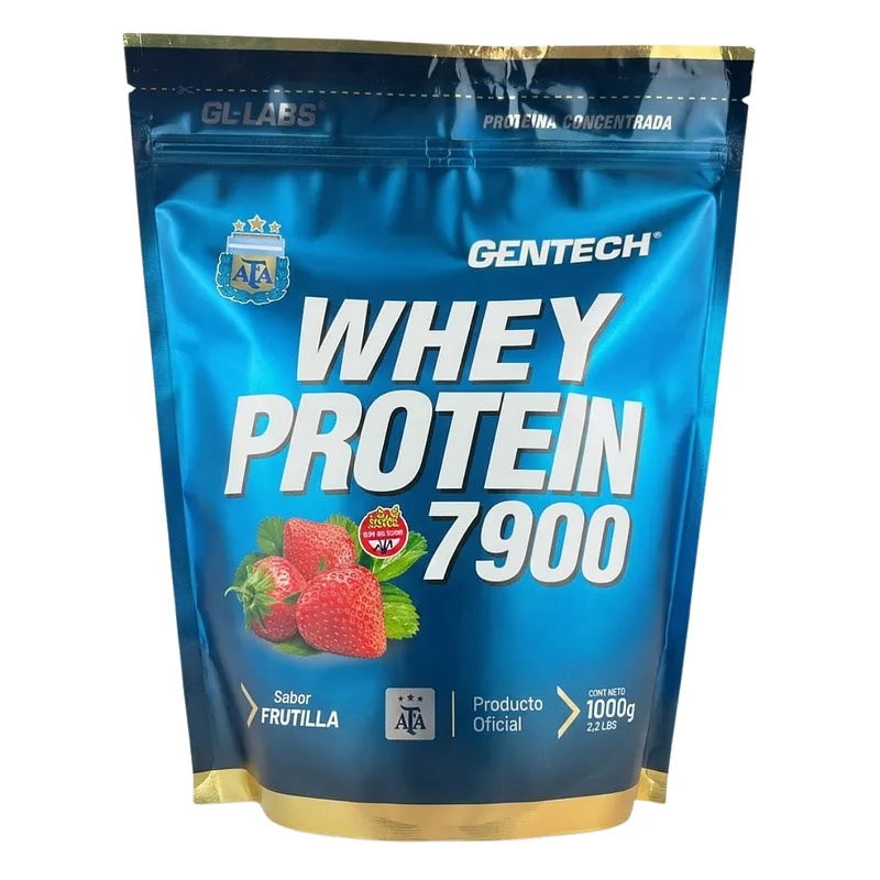 Proteina Whey 7900 Sabor Frutilla x 1000 gr (Gentech)