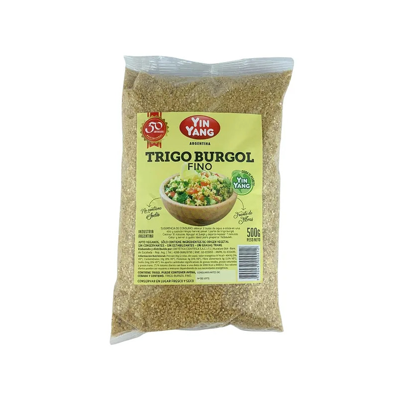 Trigo Burgol Fino x 500 gr (Yin Yang)