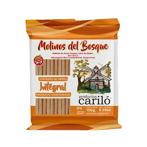 Tostadas de Arroz Integral Molinos del Bosque x 150 gr (Carilo)
