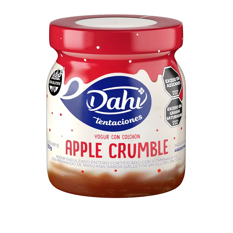Yogur con Colchon Apple Crumble x 130 gr (Dahi)