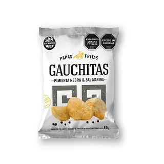 Papas Fritas con Pimienta Negra x 80 gr (Gauchitas)