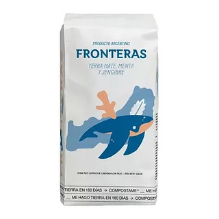 Lata de Yerba Mate de Menta y Jengibre x 500 gr (Fronteras)