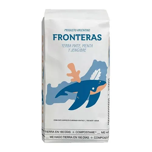 Lata de Yerba Mate de Menta y Jengibre x 500 gr (Fronteras)