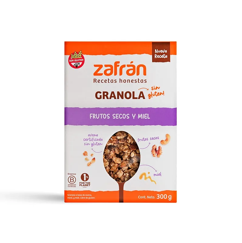 Granola Frutos Secos y Miel x 300 gr (Zafran)