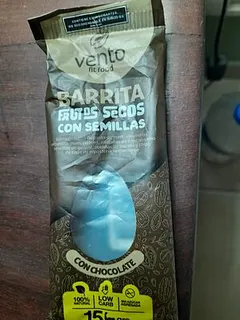 Barrita Frutos Secos con Semillas y Chocolate (Vento Fit)