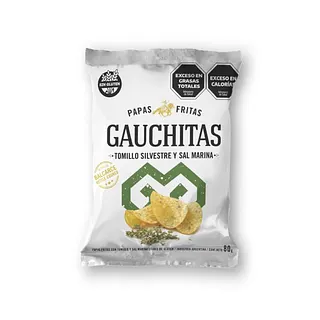 Papas Fritas con Tomillo Silvestre y Sal Marina x 80 gr (Gauchitas)