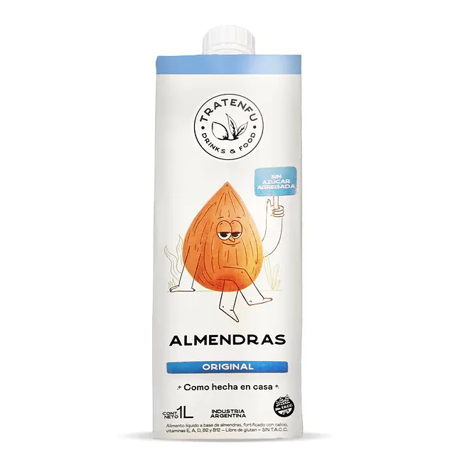 Leche de Almendras sin Azucar x 1 lt x 8 u (Tratenfu)