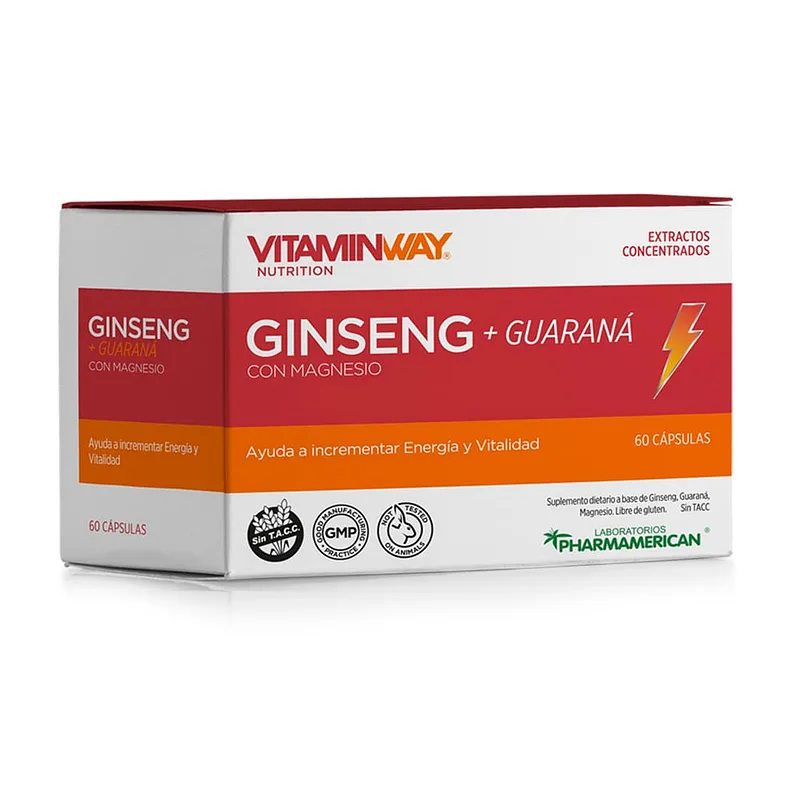 Ginseng + Guarana x 60 cap (Vitaminway)