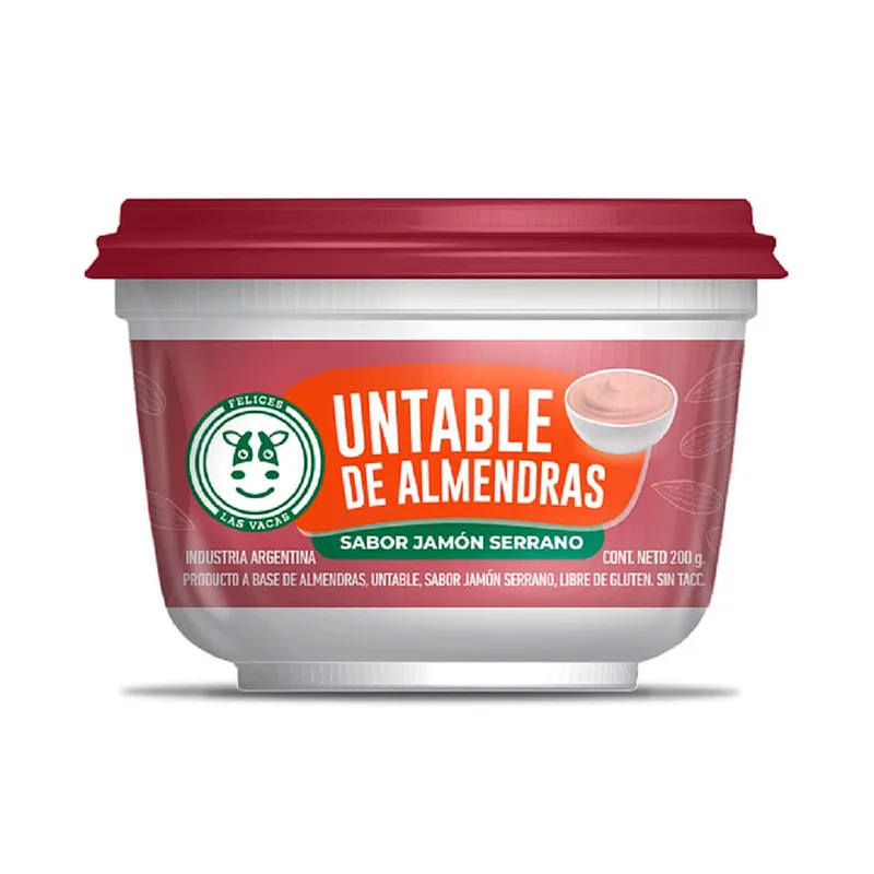 Queso Untable de Jamon Serrano x 200 gr (Felices Las Vacas)