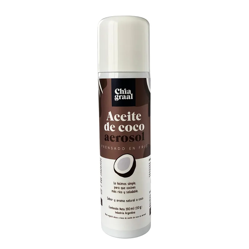 Aceite de Coco Virgen en Aerosol Chia Graal x 190 ml (Chia Graal)