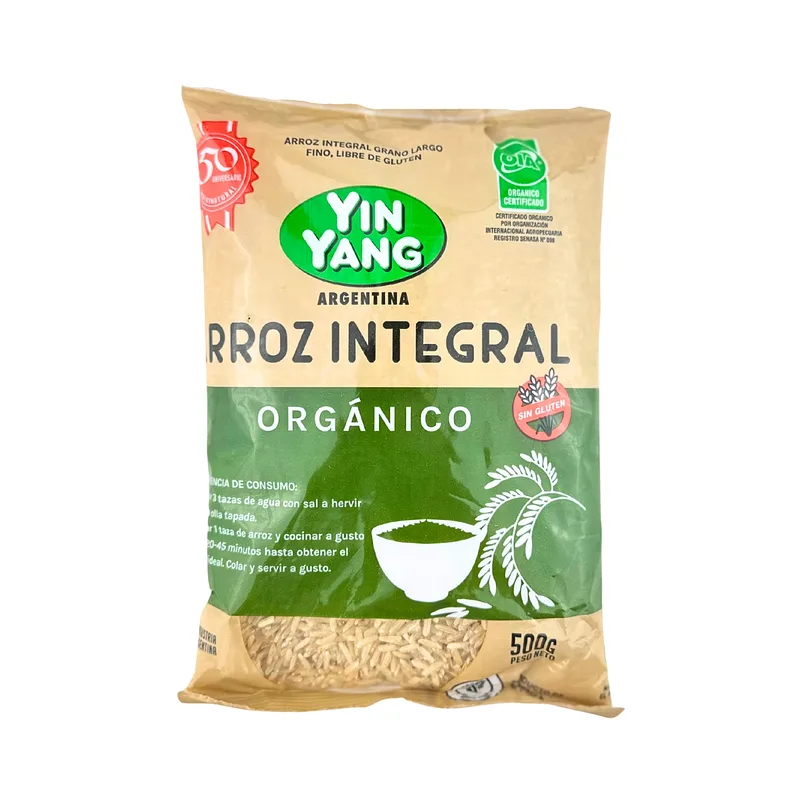 Arroz Integral Organico x 500 gr (Yin Yang)