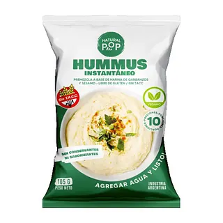 Hummus Instantaneo x 100 gr (Natural Pop)