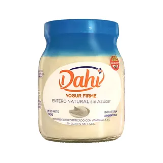 Yogur Firme Entero Natural Sin Azucar x 190 gr (Dahi)