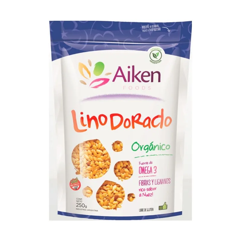 Lino Dorado Organico x 250 gr Envase Doypack (Aiken)